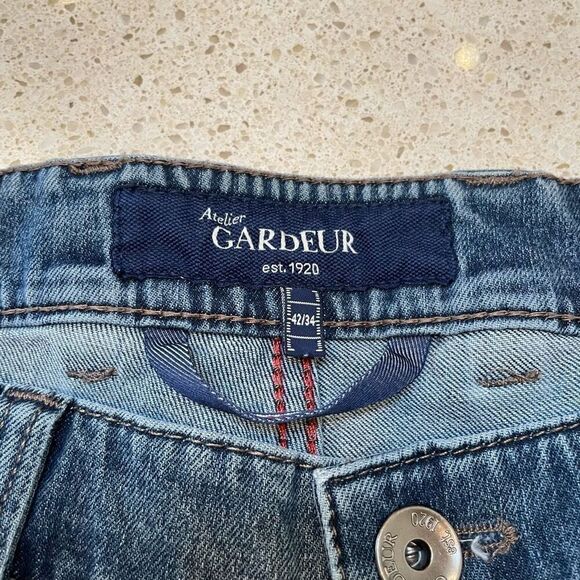 Atelier Gardeur Nevio Jeans Mens Size 42x34 Blue Regular Fit New - Picture 9 of 15